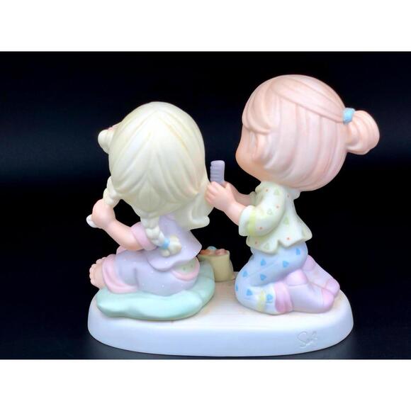 ✨Precious Moments Girls Braiding Hair Figurine – Friendship, Sisters, Childhood - Picture 2 of 4